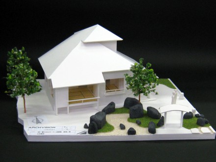 美山白石の家：スタディ模型